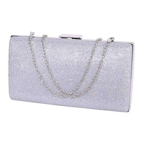 Официална дамска чанта в сребрист цвят. Код: 9196