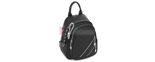  Дамска раница от еко кожа, в черен цвят. Код: 92009