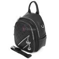  Дамска раница от еко кожа, в черен цвят. Код: 92009