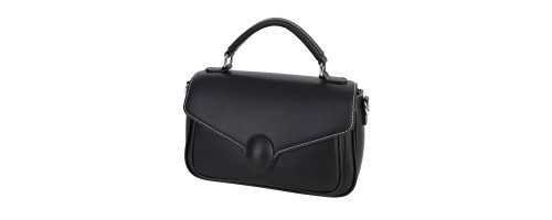 Дамска чанта от естествена кожа в черен цвят. Код: 9275
