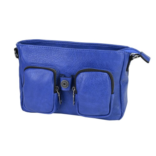 Дамска чанта от еко кожа в син цвят Код: 93503