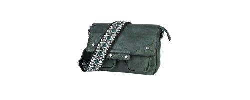 Дамска чанта от еко кожа в зелен цвят Код: 93503