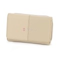 Малко дамско портмоне от висококачествена еко кожа в светлобежов цвят Код: 951-5