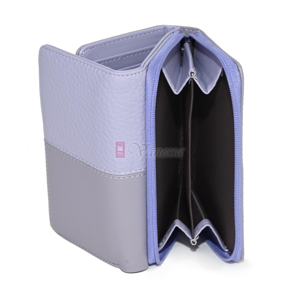 Малко дамско портмоне от висококачествена еко кожа в светлолилав цвят Код: 951-5