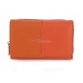 Малко дамско портмоне от висококачествена еко кожа в оранжев цвят Код: 951-5