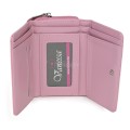 Малко дамско портмоне от висококачествена еко кожа в розов цвят Код: 951-5