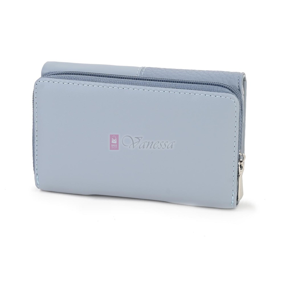 Малко дамско портмоне от висококачествена еко кожа в син цвят Код: 951-5