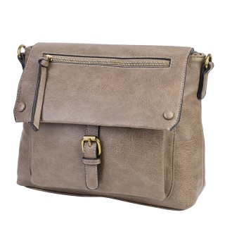 Дамска чанта от еко кожа в бежов цвят Код: 95133