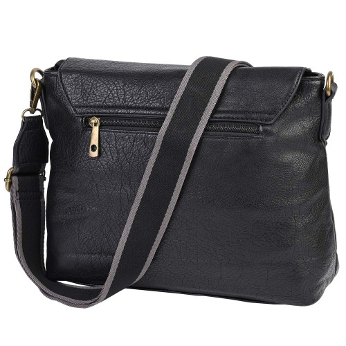 Дамска чанта от еко кожа в черен цвят Код: 95133