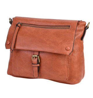 Дамска чанта от еко кожа в оранжев цвят Код: 95133