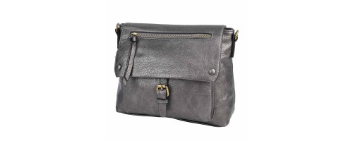 Дамска чанта от еко кожа в сребрист цвят Код: 95133