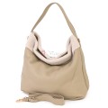 Голяма дамска чанта от еко кожа, в светлобежов цвят. Код: 965