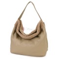 Голяма дамска чанта от еко кожа, в бежов цвят. Код: 965