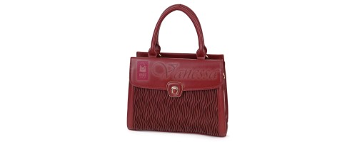 Eлегантна дамска чанта от еко кожа в цвят бордо. Код: AP978