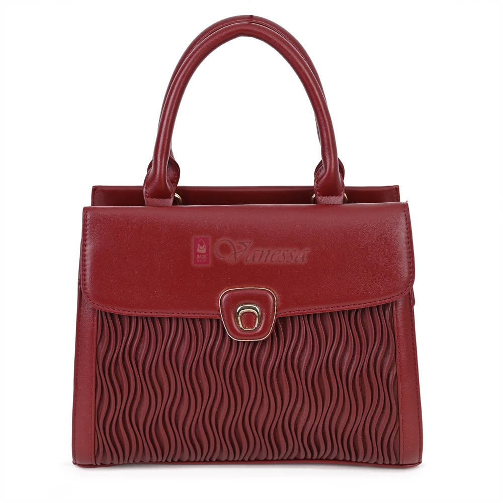 Eлегантна дамска чанта от еко кожа в цвят бордо. Код: AP978