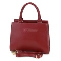 Eлегантна дамска чанта от еко кожа в цвят бордо. Код: AP978