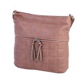 Дамска ежедневна чанта от висококачествена екологична кожа в розов цвят Код: 9780-151