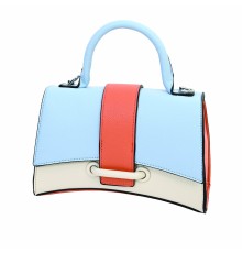  Дамска чанта от еко кожа в светлосин цвят. Код: 98-530