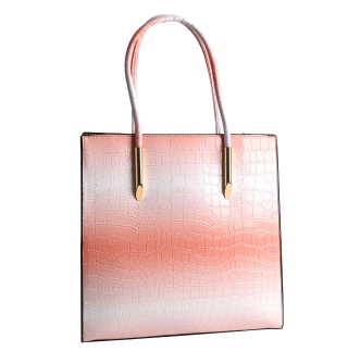 Дамска елегантна чанта от еко кожа в цвят корал. Код: 9818