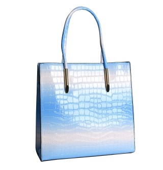 Дамска елегантна чанта от еко кожа в син цвят. Код: 9818