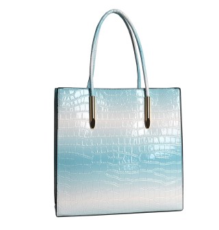 Дамска елегантна чанта от еко кожа в светло син цвят. Код: 9818