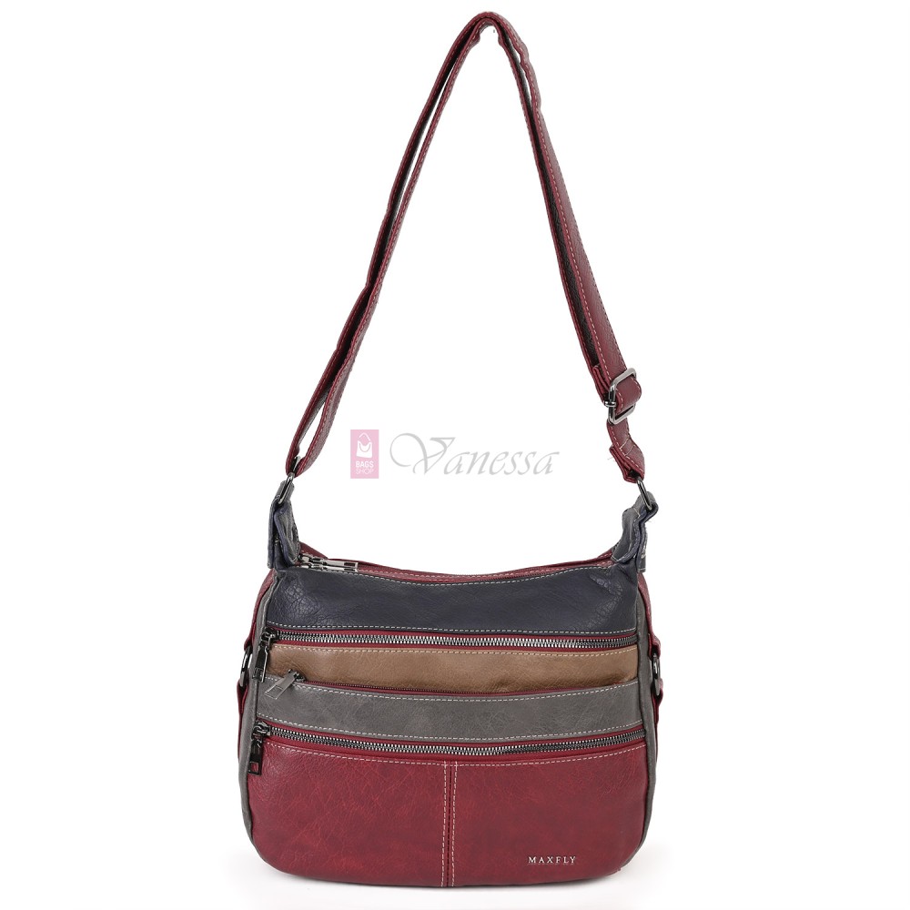 Дамска чанта от екологична кожа в червен цвят. Код: 9828 Дамска чанта от екологична кожа в червен цвят. Код: 9828