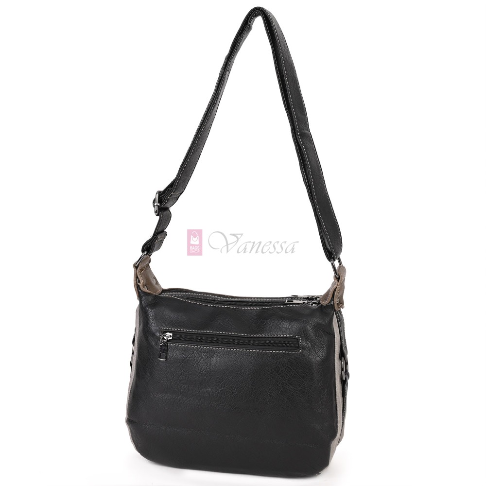 Дамска чанта от екологична кожа в черен цвят. Код: 9828A Дамска чанта от екологична кожа в черен цвят. Код: 9828A