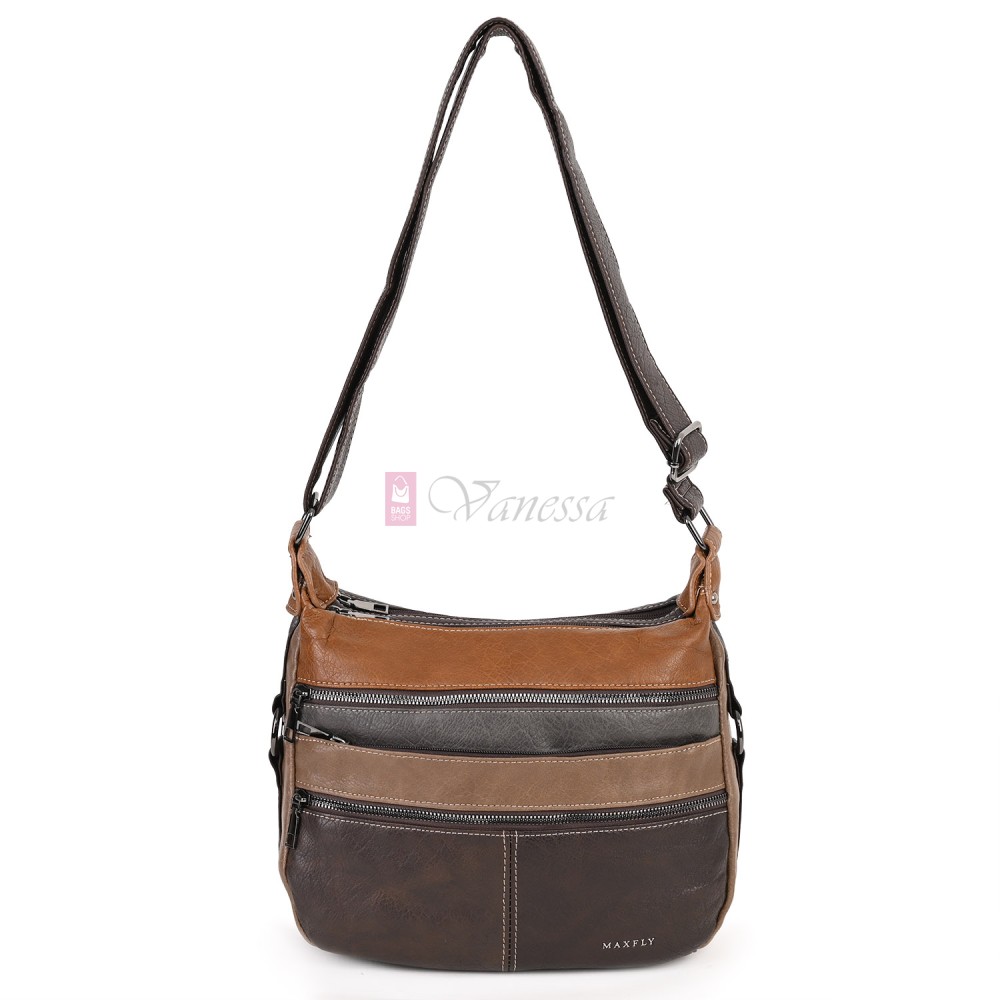 Дамска чанта от екологична кожа в кафяв цвят. Код: 9828 Дамска чанта от екологична кожа в кафяв цвят. Код: 9828