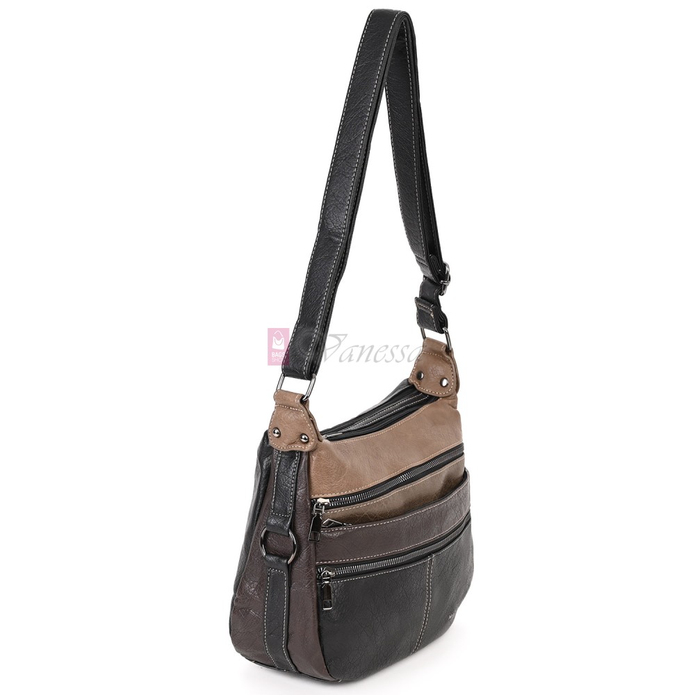 Дамска чанта от екологична кожа в черен цвят. Код: 9828B Дамска чанта от екологична кожа в черен цвят. Код: 9828B