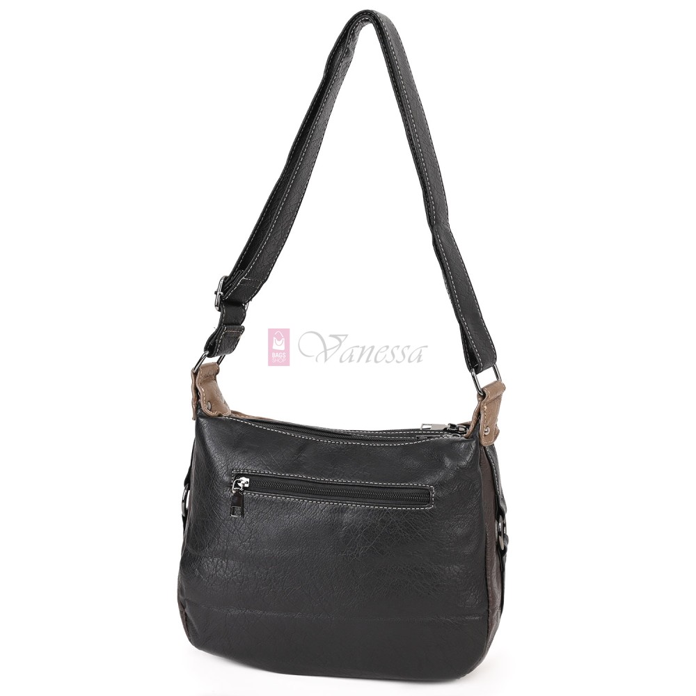 Дамска чанта от екологична кожа в черен цвят. Код: 9828B Дамска чанта от екологична кожа в черен цвят. Код: 9828B