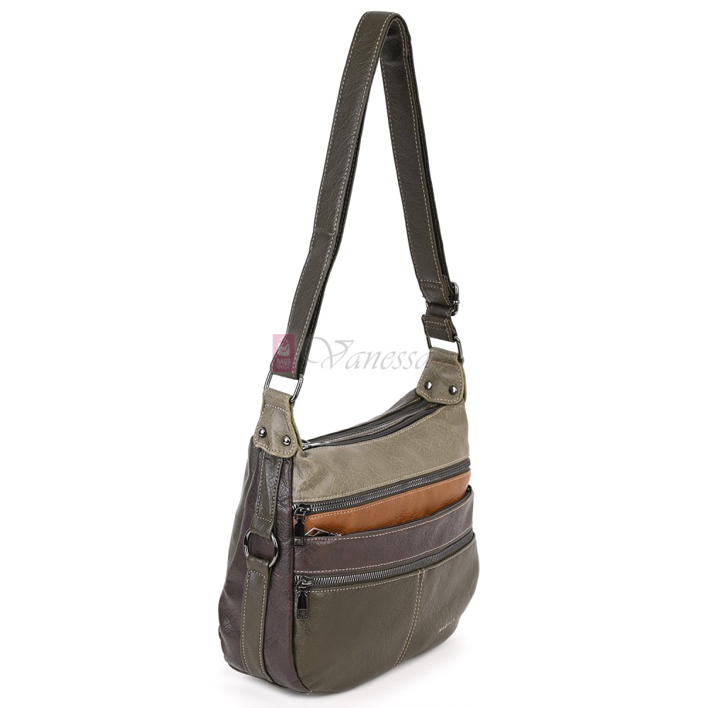 Дамска чанта от екологична кожа в зелен цвят. Код: 9828 Дамска чанта от екологична кожа в зелен цвят. Код: 9828