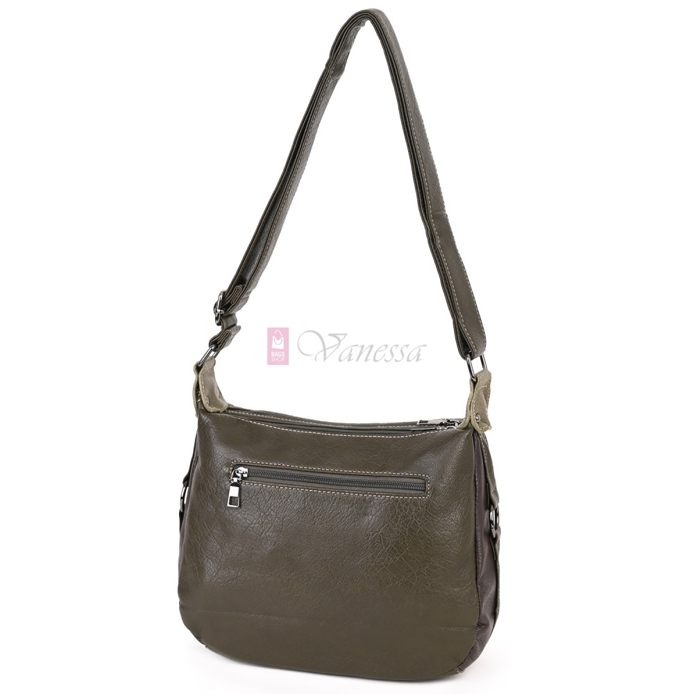 Дамска чанта от екологична кожа в зелен цвят. Код: 9828 Дамска чанта от екологична кожа в зелен цвят. Код: 9828