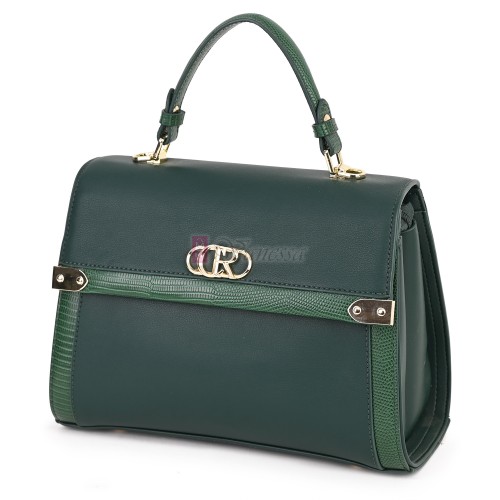  Дамска чанта от висококачествена еко кожа в зелен цвят. Код: AP983