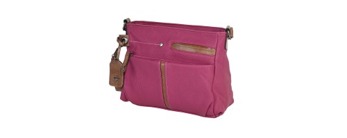 Дамска ежедневна чанта от текстил в цвят циклама Код: 9951