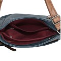 Дамска ежедневна чанта от текстил в син цвят Код: 9951