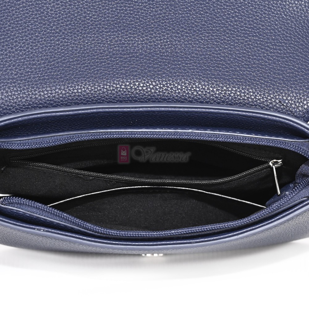 Малка дамска чанта от еко кожа в тъмносин цвят. Код: 9960-212