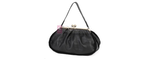 Голяма дамска чанта от еко кожа, в черен цвят. Код: 997