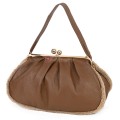 Голяма дамска чанта от еко кожа, в кафяв цвят. Код: 997
