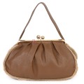 Голяма дамска чанта от еко кожа, в кафяв цвят. Код: 997