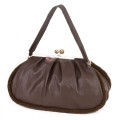 Голяма дамска чанта от еко кожа, в тъмнокафяв цвят. Код: 997