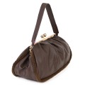 Голяма дамска чанта от еко кожа, в тъмнокафяв цвят. Код: 997