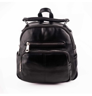 Дамска раница /чанта от еко кожа в черен цвят. Код: В 7906