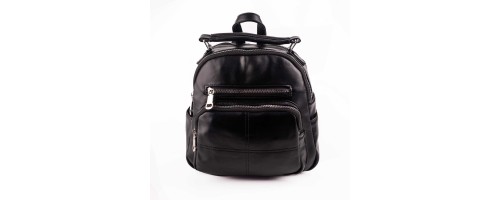Дамска раница /чанта от еко кожа в черен цвят. Код: В 7906