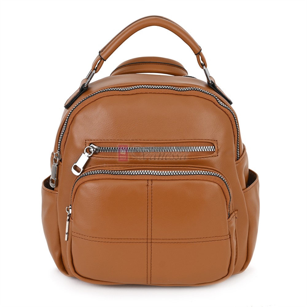 Дамска раница /чанта от еко кожа в кафяв цвят. Код: В 7906