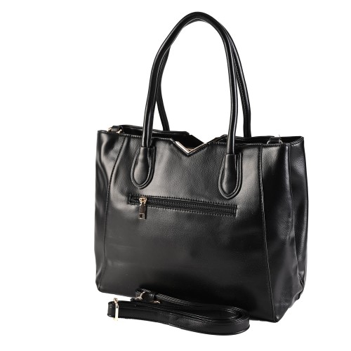Дамска чанта от висококачествена еко кожа в черен цвят. Код: D9032