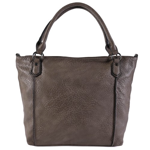 Дамска ежедневна чанта в кафяв цвят със сив оттенък D9037-3