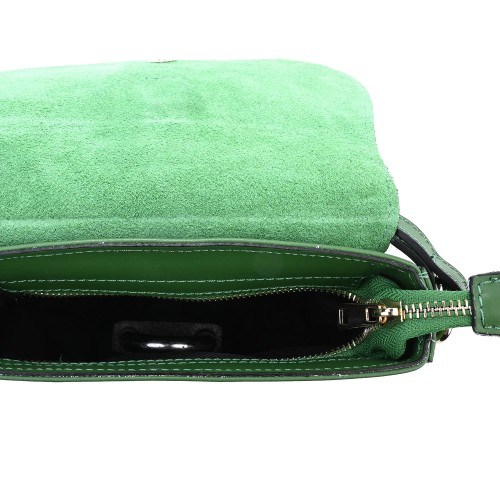 Дамска чанта от естествена кожа в зелен цвят Код: EK43