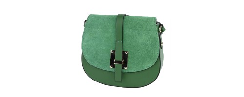  Дамска чанта от естествена кожа в зелен цвят Код: EK43