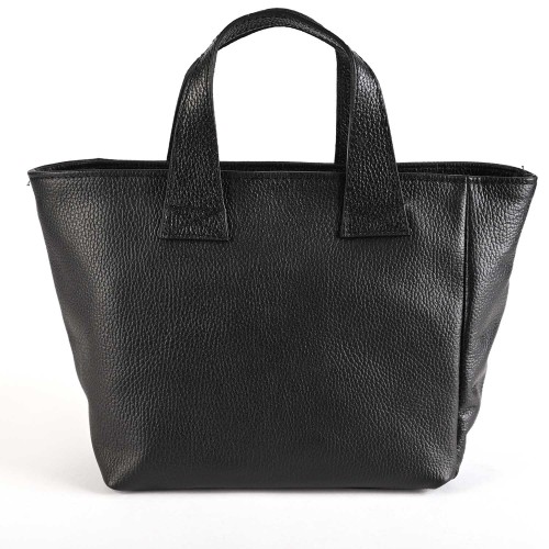 Дамска чанта от естествена кожа в цвят черен. Код: EK04