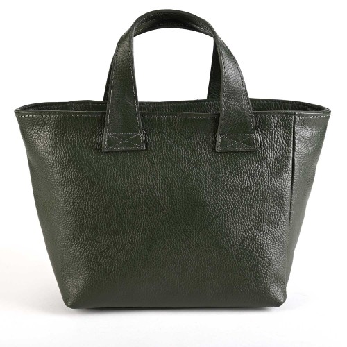 Дамска чанта от естествена кожа в зелен цвят. Код: EK04